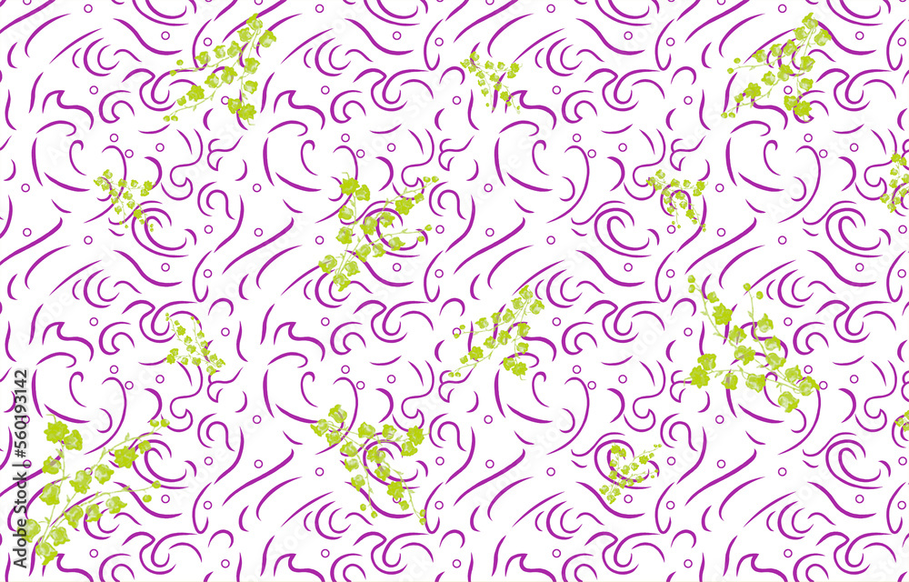 Fototapeta premium Digital And Textile Design Pattern