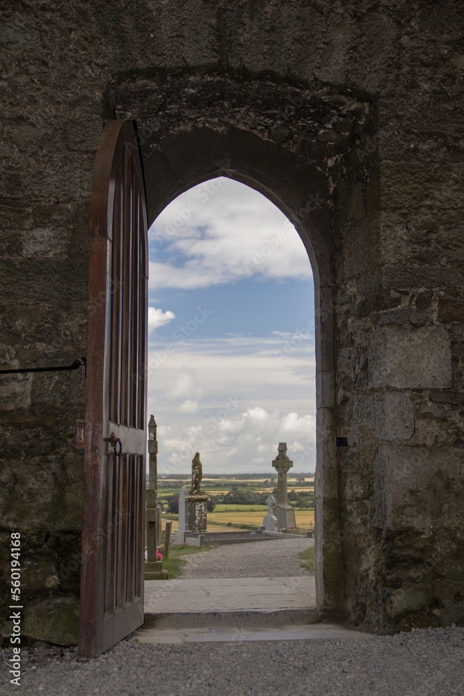 open gates to an ole irish graveyard