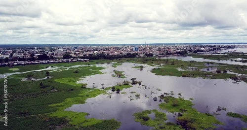 Iquitos, the tourist city in the heart of the Peruvian Amazon rainforest (Takeoff, Ascent)