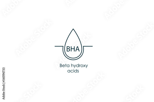 BHA cosmetic serum icon vector illustration 