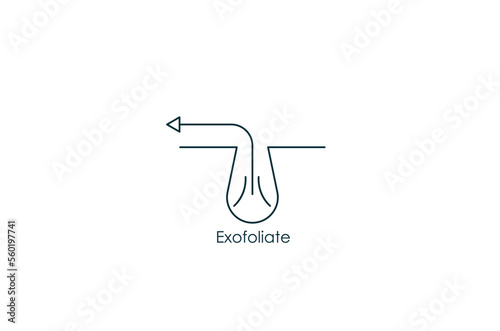 Cleansing Clogged Deep Pore exfoliate icon vector illustration 