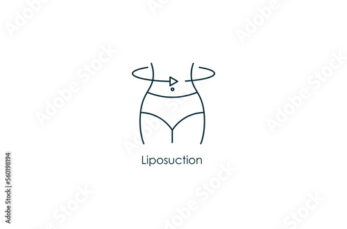 liposuction treatment icon vector illustration 