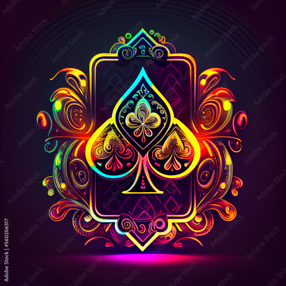 Poker game, symbol, logo, design, illustration