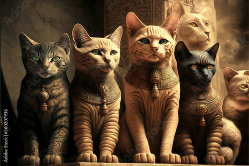 brigade of Egyptian cats photo