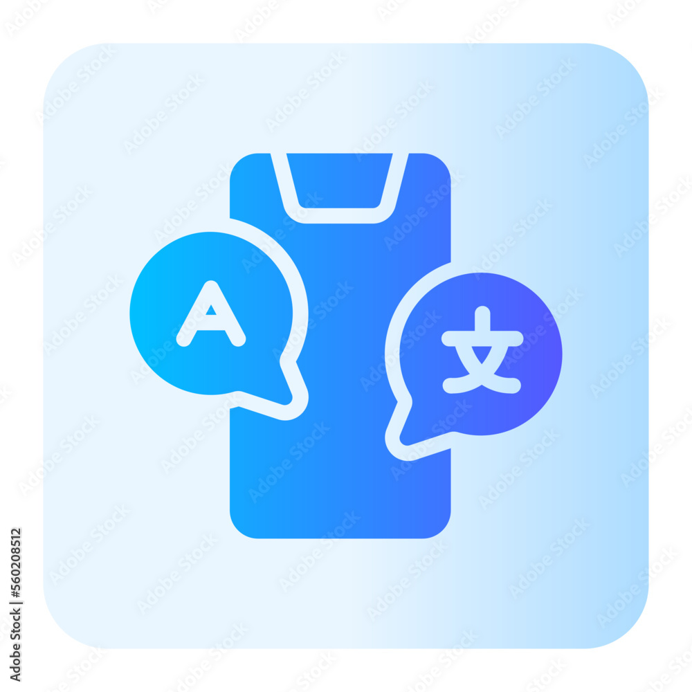 foreign language gradient icon foreign language gradient icon