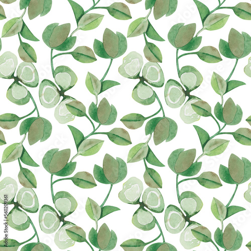 watercolor easter seamless pattern leves clover png