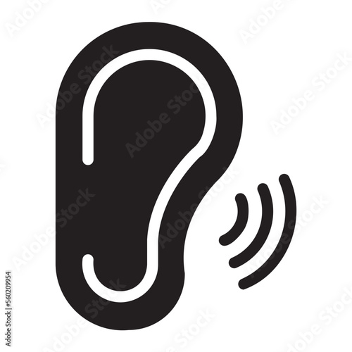 listening glyph icon