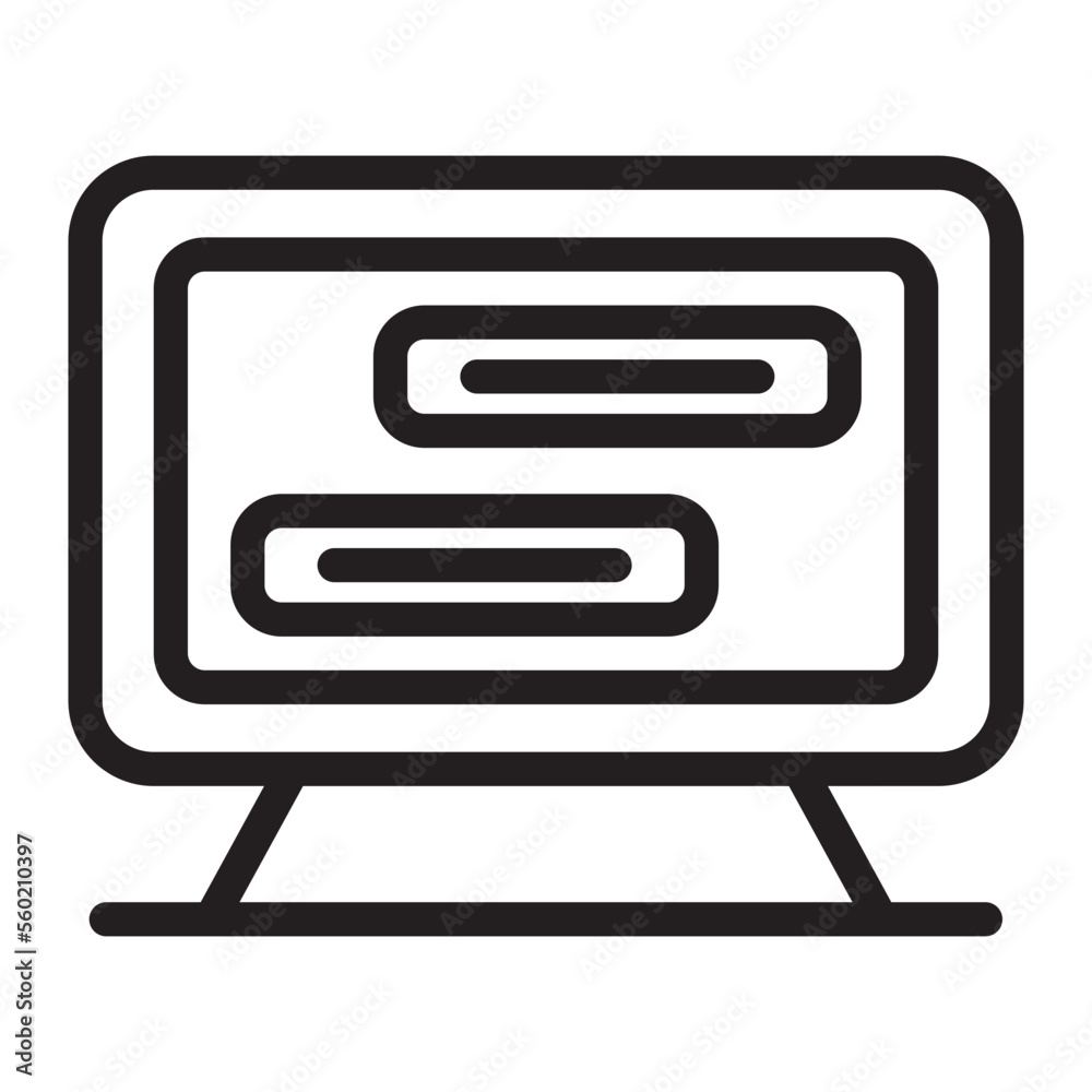 Fototapeta premium monitor line icon