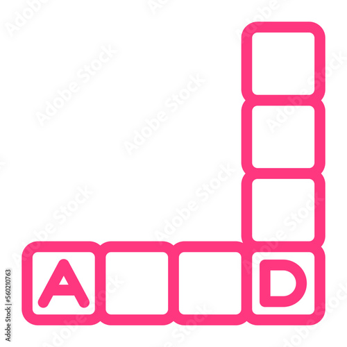 scrabble gradient icon