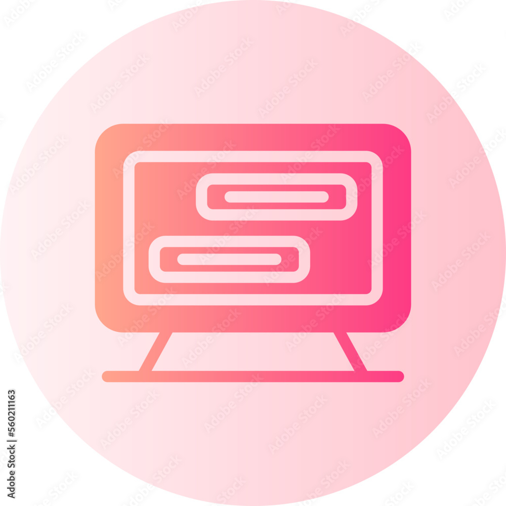 monitor gradient icon monitor gradient icon
