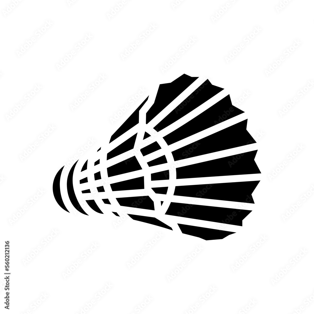 Fotografie shuttlecock sport glyph icon vector