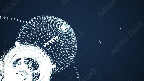 Abstract polygonal space low poly dark background with connecting dots and lines. Connection structure. 3d rendering
