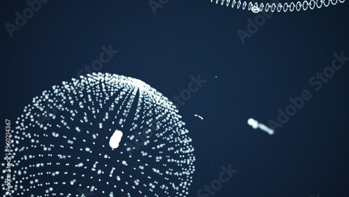 Abstract polygonal space low poly dark background with connecting dots and lines. Connection structure. 3d rendering