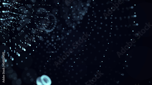 Abstract polygonal space low poly dark background with connecting dots and lines. Connection structure. 3d rendering