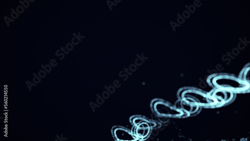 Abstract polygonal space low poly dark background with connecting dots and lines. Connection structure. 3d rendering