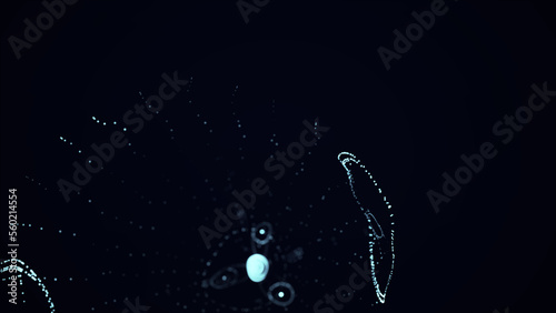 Abstract polygonal space low poly dark background with connecting dots and lines. Connection structure. 3d rendering