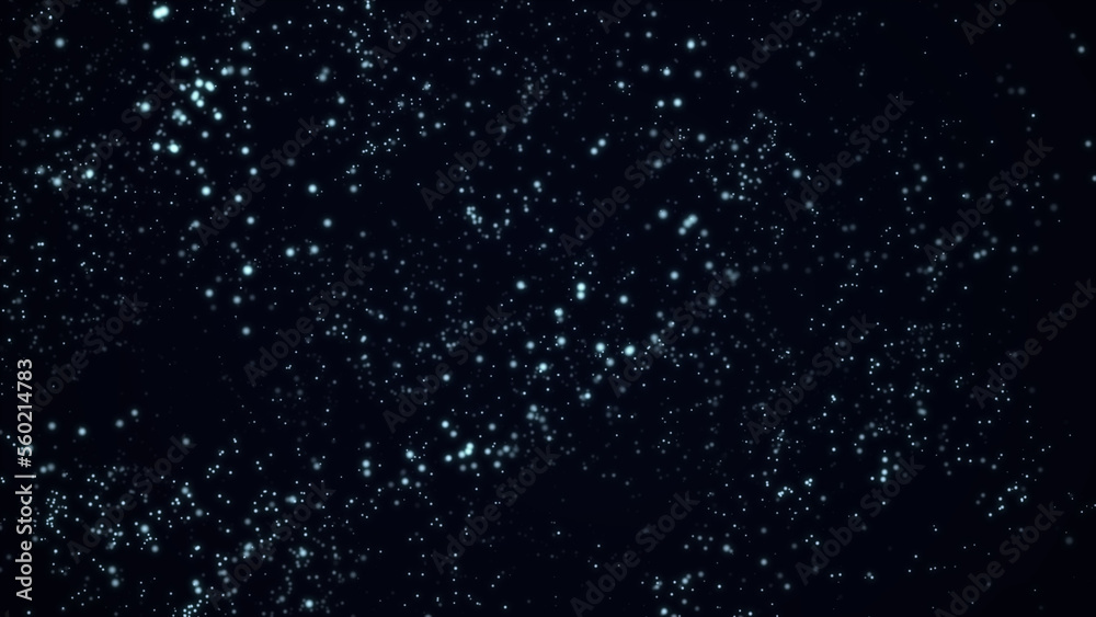 Abstract polygonal space low poly dark background with connecting dots.