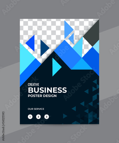 Business vector vertical business flyer template
