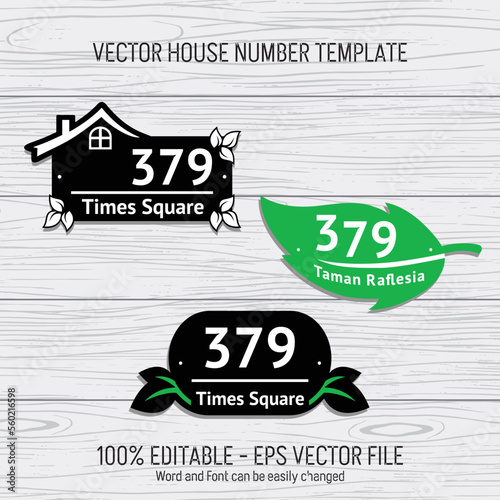 Laser cutting template files for house numbers, housing numbers, room numbers, villas, pavilions, apartments, and street names