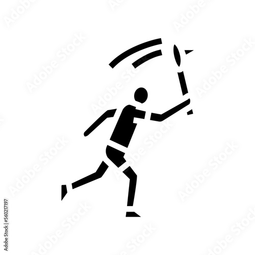 game badminton glyph icon vector. game badminton sign. isolated symbol illustration