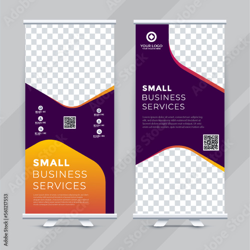 Free vector blue and white roll up design