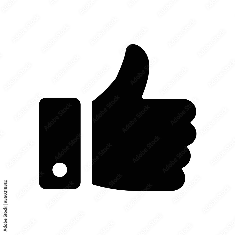 Hand Thumb Up icon. Arm gesture. Symbol for application, design, websites, presentation. Isolated on white background Hand Thumb Up icon. Arm gesture. Symbol for application, design, websites, presentation. Isolated on white background