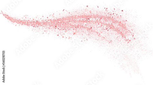 Rose gold glitter hand-drawn curve line abstract
