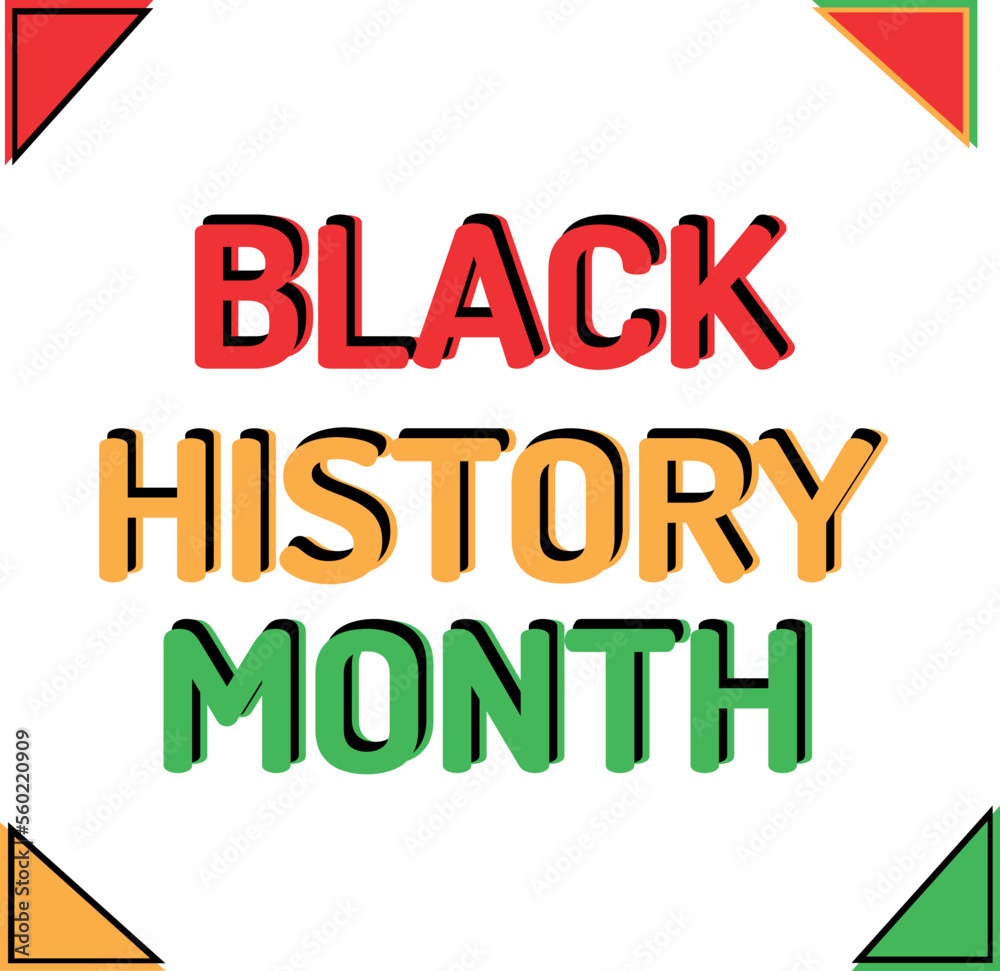 African American history month typography design African American history month typography design