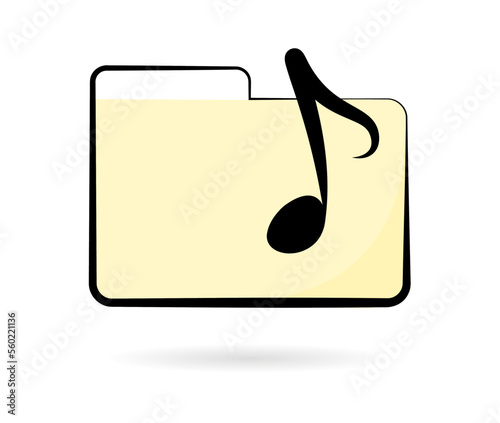 Folder z muzyką ikona photo