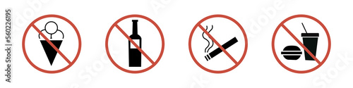 No ice cream, smoking, alcohol, food