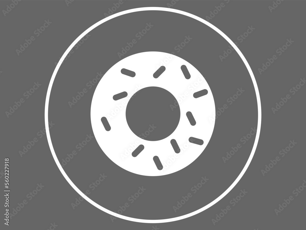 Donut icon. Sweet vector isolated on dark background Donut icon. Sweet vector isolated on dark background