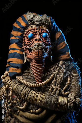 Fotótapéta Egyptian mummy junk metal skull