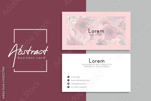 Vector abstract creative business cards (back and front set template) 