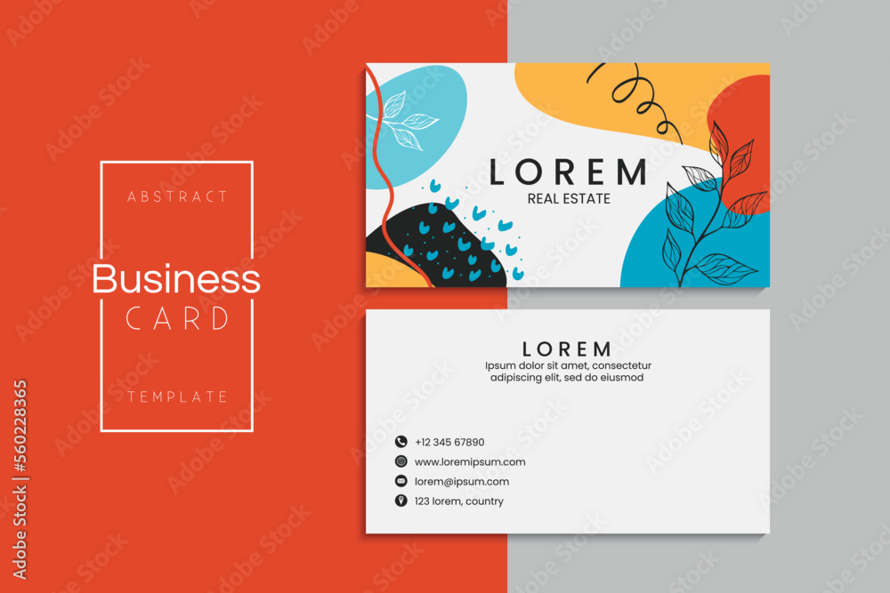 Fototapeta premium Vector abstract creative business cards (back and front set template)