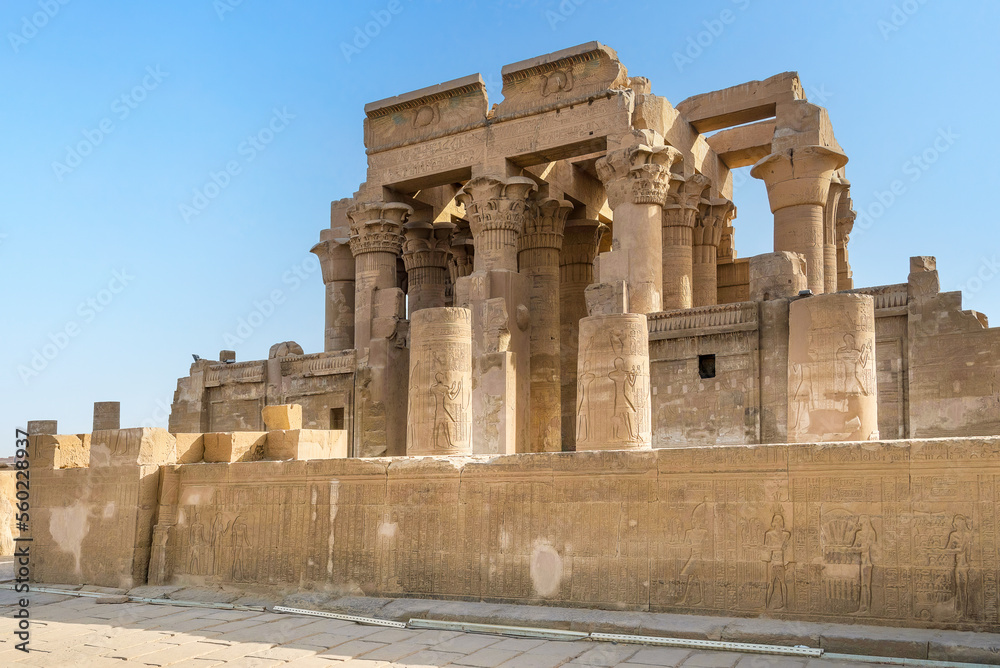 Kom Ombo, Egypt; January 10, 2023 - The Temple of Kom Ombo, Aswan Governorate, Egypt.	