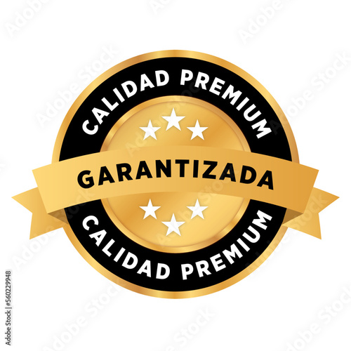 Etiqueta calidad premium garantizada