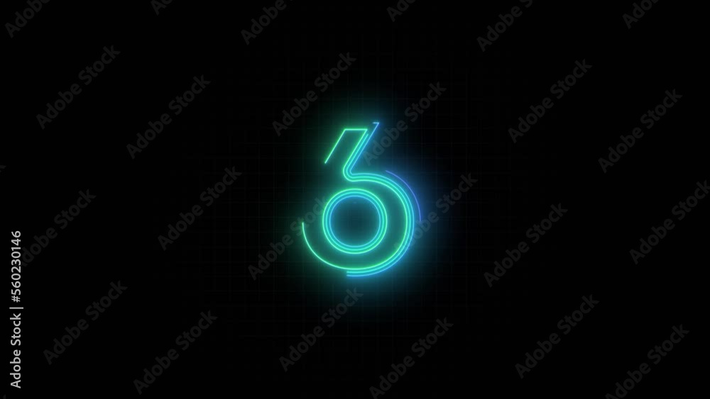 Blue Neon Countdown Timer Blue Neon Countdown Timer