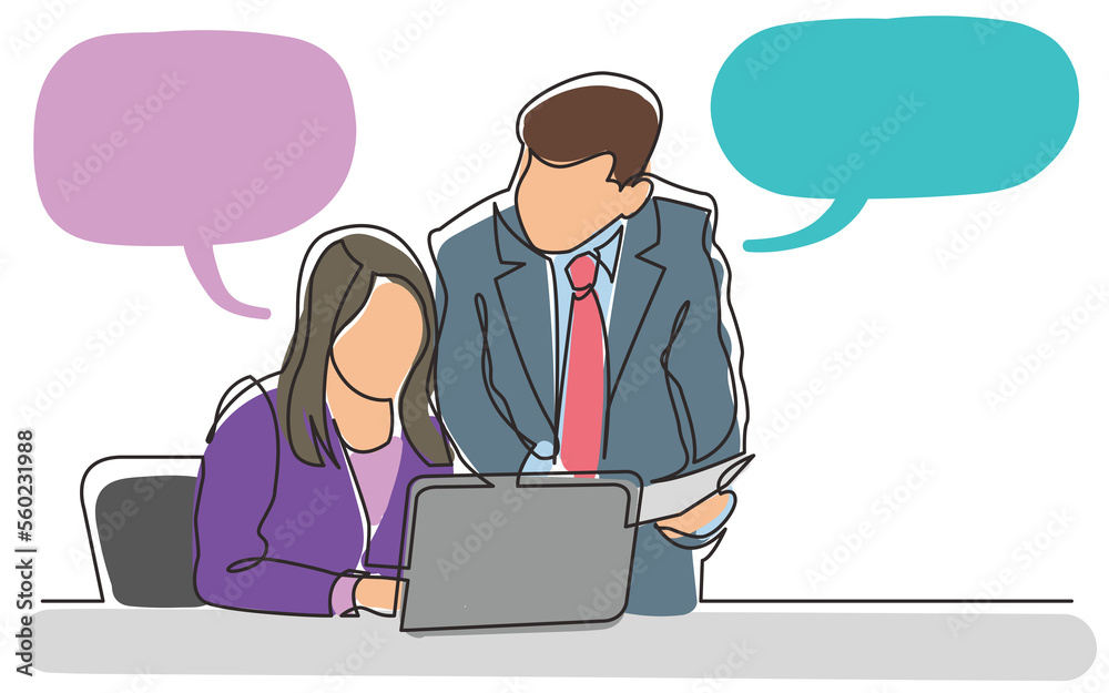 continuous line drawing boss and employee discussing work task professionals - PNG image with transparent background continuous line drawing boss and employee discussing work task professionals - PNG image with transparent background