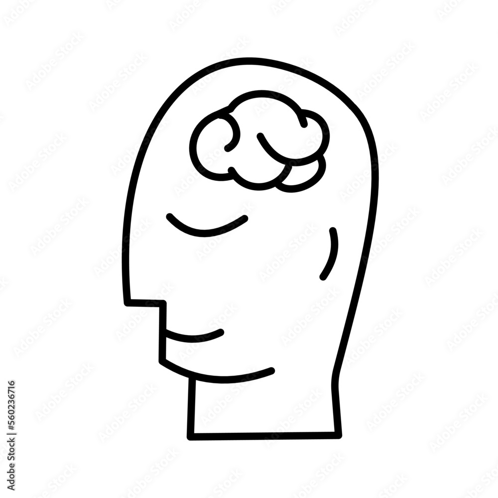 Brain, meditation, sleep, vector illustration