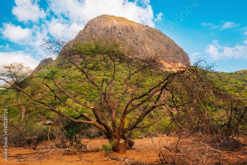 Scenic view of mountains at Ndoto Mountains Range in Ngurunit, Marsabit County, Kenya photo