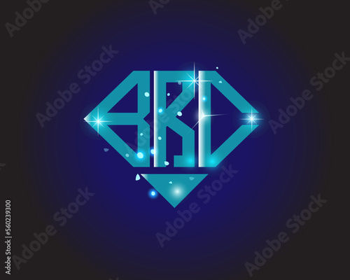 BRC Logo letter monogram with diamond shape design template.
