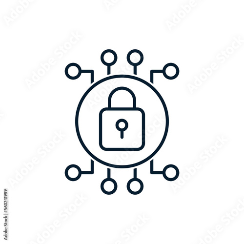 Cyber ​​security concept. vector icon isolated on white background.