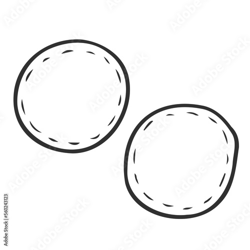 vector illustration simple doodle style doodle. cotton pads for removing makeup. hygiene, sanitation, lifestyle, facial skin care.