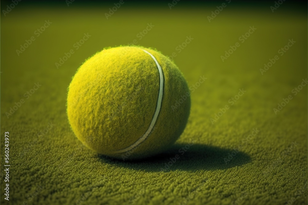  a tennis ball on a tennis court with a green background and a black border around it, with a white line on the top of the ball and bottom of the tennis court, and.