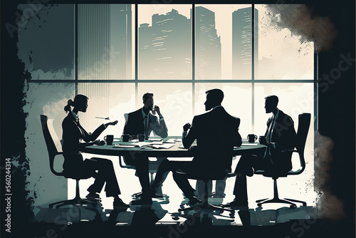 Business meeting illustration