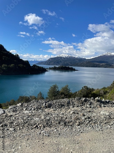 lake and mountains