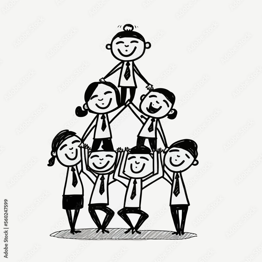 Female leader, surrounded by her female colleagues. It demonstrates the