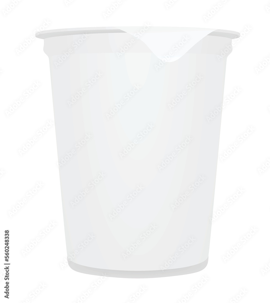 White plastic cup. vector illustration White plastic cup. vector illustration