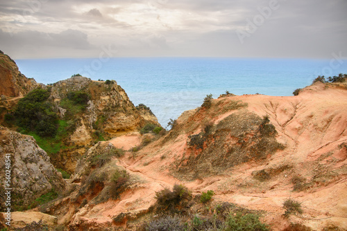 View of the Ponta da Piedade near the city of Lagos in Portugal