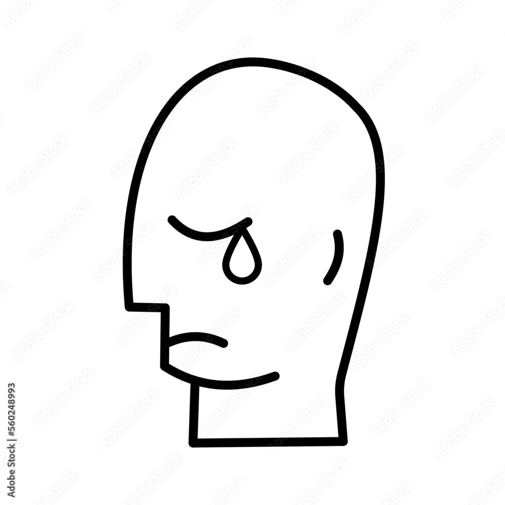 crying, sad - vector illustration crying, sad - vector illustration